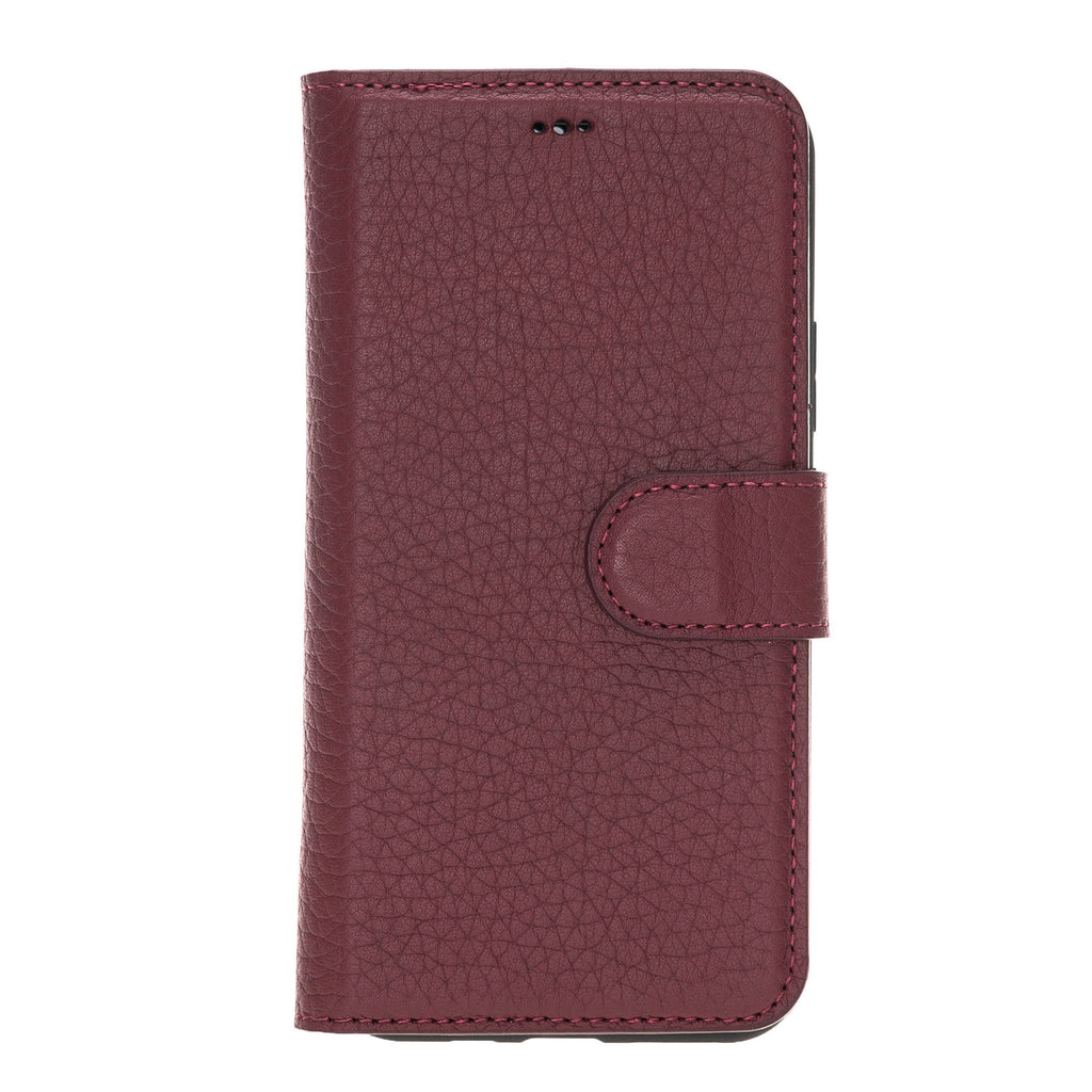 iPhone 11 Pro Burgundy Leather Detachable 2-in-1 Wallet Case with Card Holder - Hardiston - 3