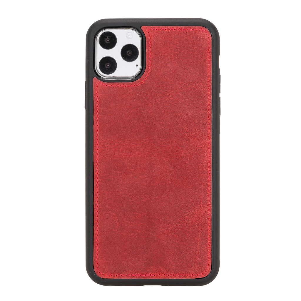 iPhone 11 Pro Max Red Leather Detachable 2-in-1 Wallet Case with Card Holder - Hardiston - 4