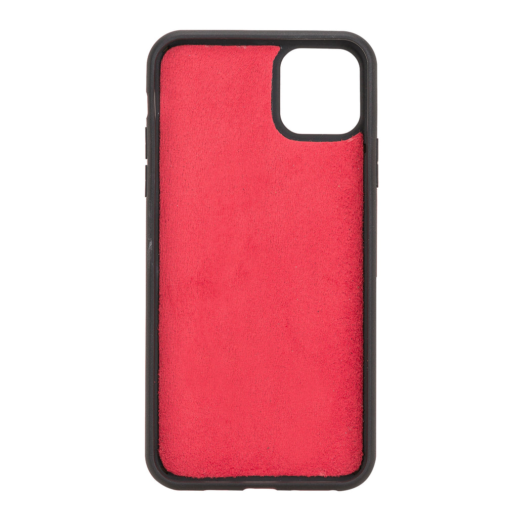 iPhone 11 Pro Max Red Leather Detachable 2-in-1 Wallet Case with Card Holder - Hardiston - 5