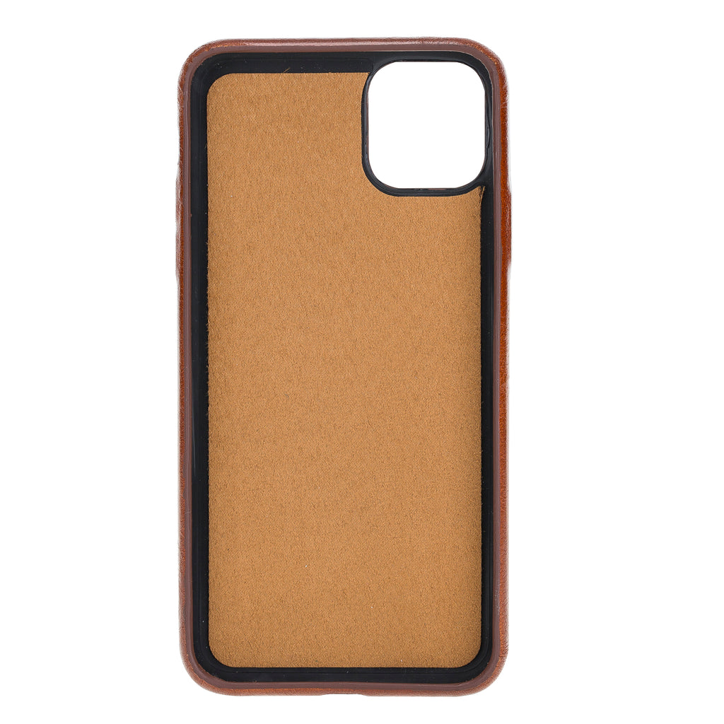 iPhone 11 Pro Max Russet Leather Snap-On Case with Card Holder - Hardiston - 3