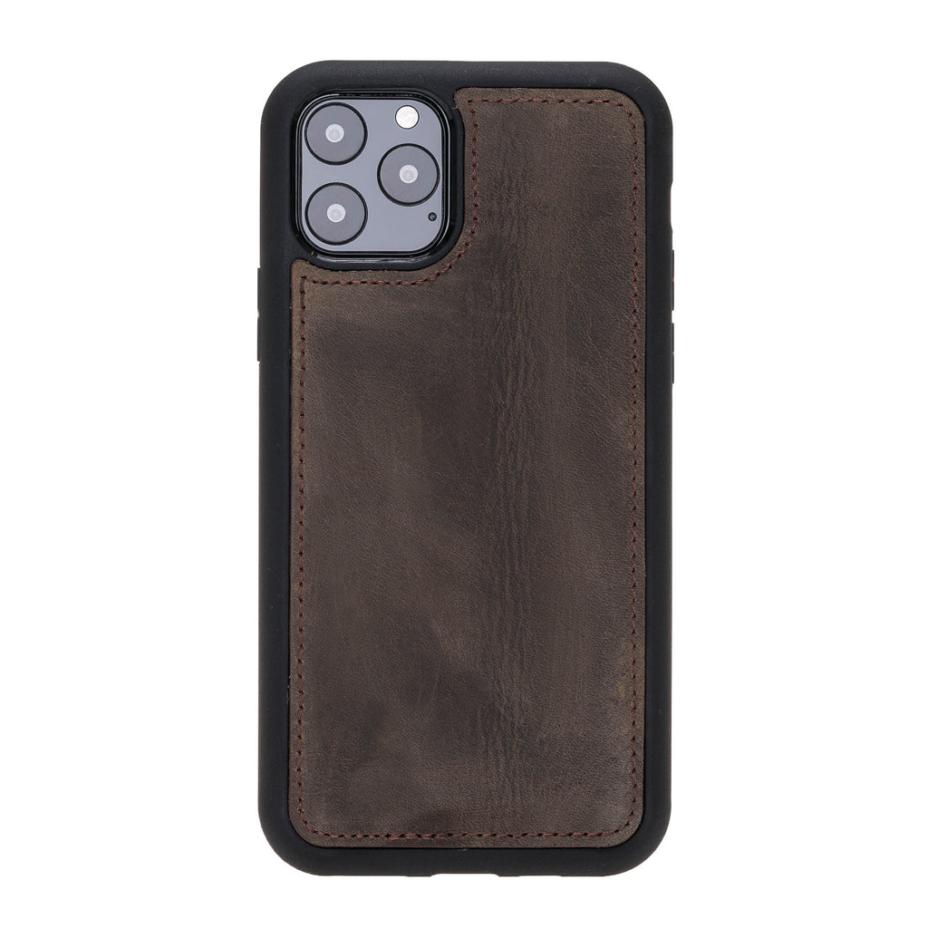 iPhone 11 Pro Mocha Leather Detachable Dual 2-in-1 Wallet Case with Card Holder - Hardiston - 7