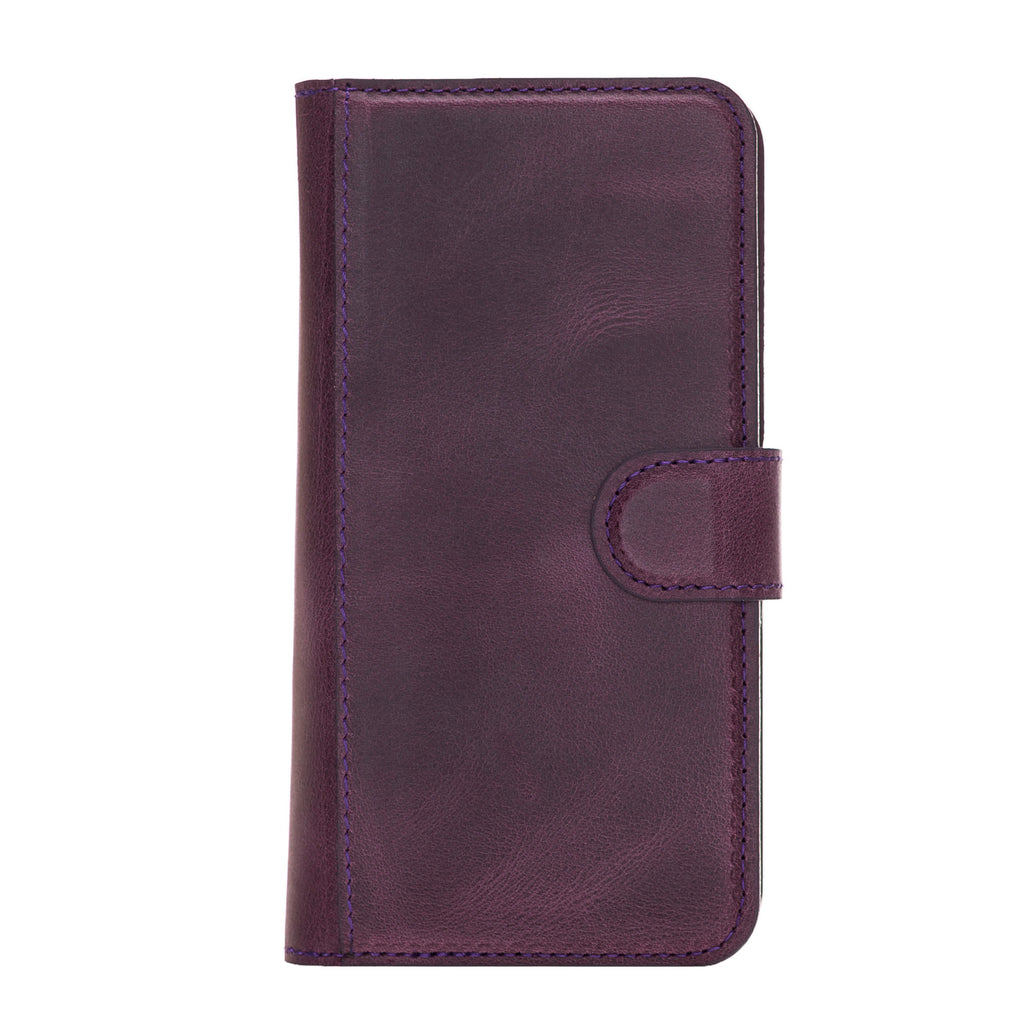 iPhone 11 Pro Purple Leather Detachable Dual 2-in-1 Wallet Case with Card Holder - Hardiston - 3