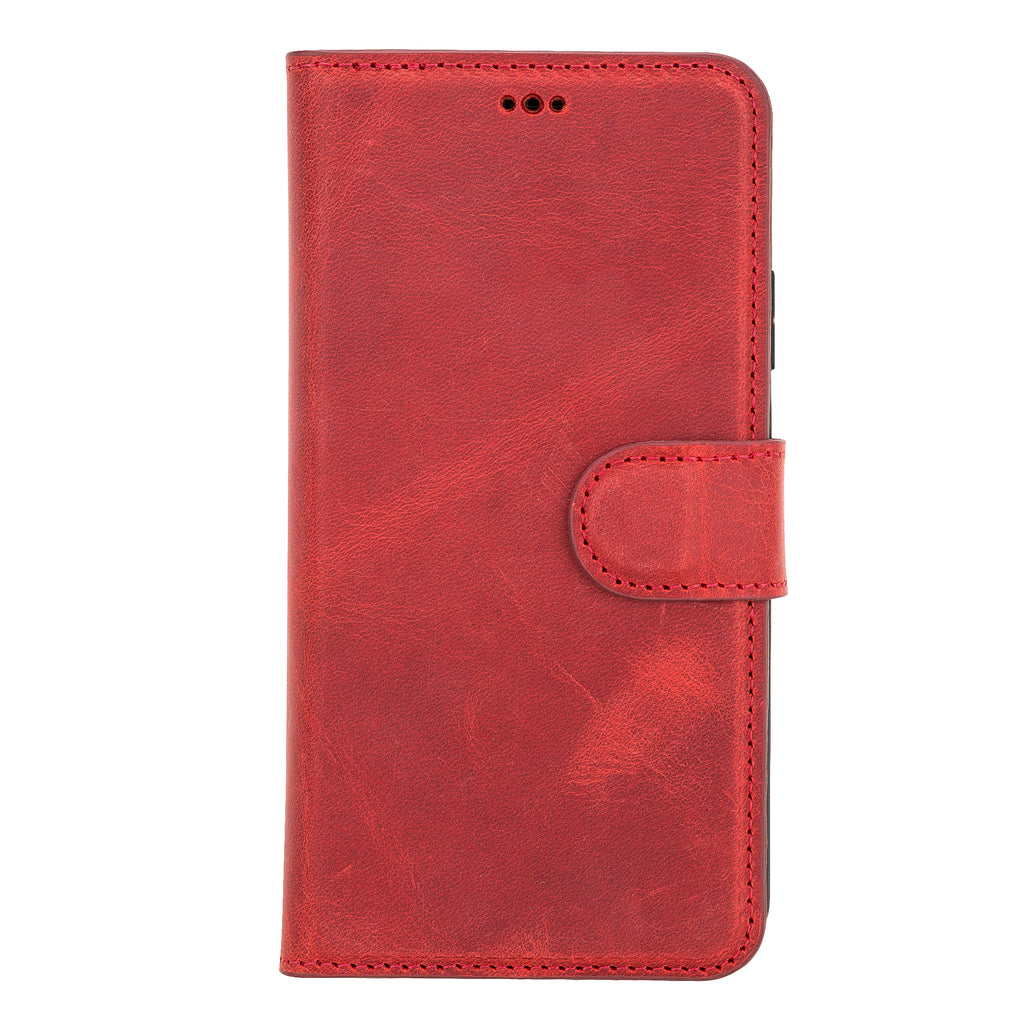 iPhone 11 Red Leather Detachable 2-in-1 Wallet Case with Card Holder - Hardiston - 3