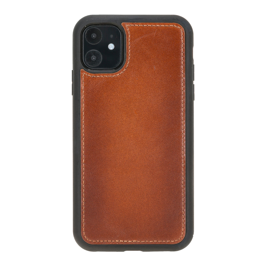 iPhone 11 Russet Leather Detachable 2-in-1 Wallet Case with Card Holder - Hardiston - 5