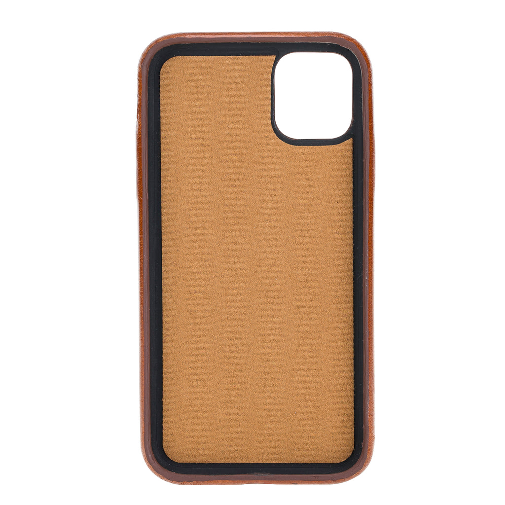 iPhone 11 Russet Leather Snap-On Case with Card Holder - Hardiston - 3