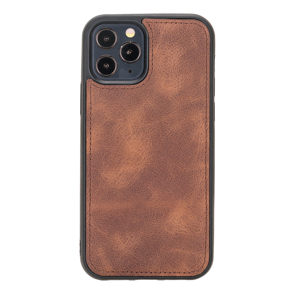 iPhone 12 Brown Leather Detachable 2-in-1 Wallet Case with Card Holder and MagSafe - Hardiston - 5