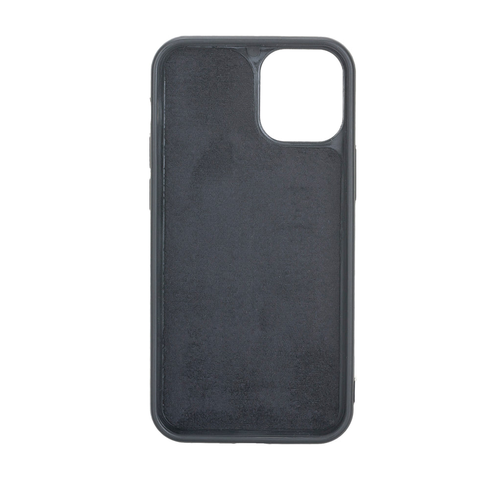 Text: iPhone 12 Mini Black Leather Detachable Dual 2-in-1 Wallet Case with Card Holder and MagSafe - Hardiston - 8