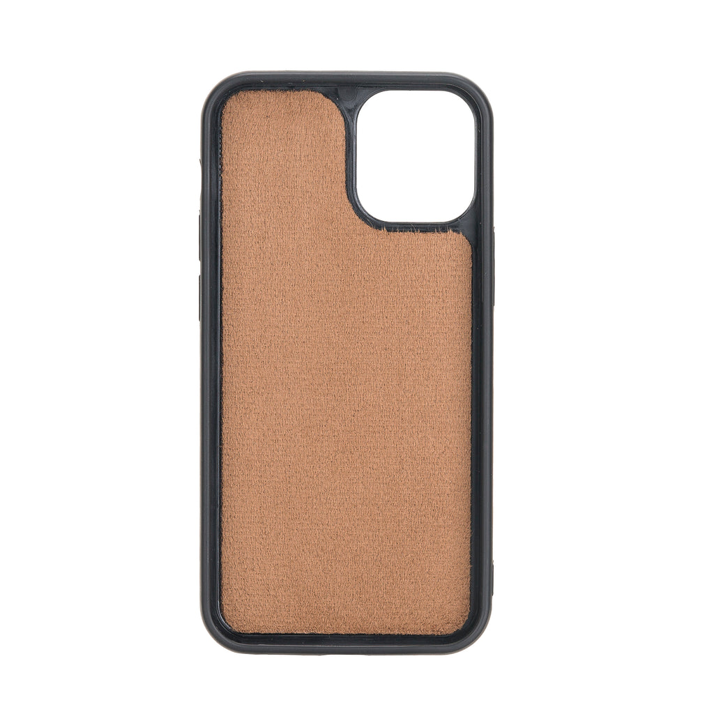 Text: iPhone 12 Mini Brown Leather Detachable Dual 2-in-1 Wallet Case with Card Holder and MagSafe - Hardiston - 7