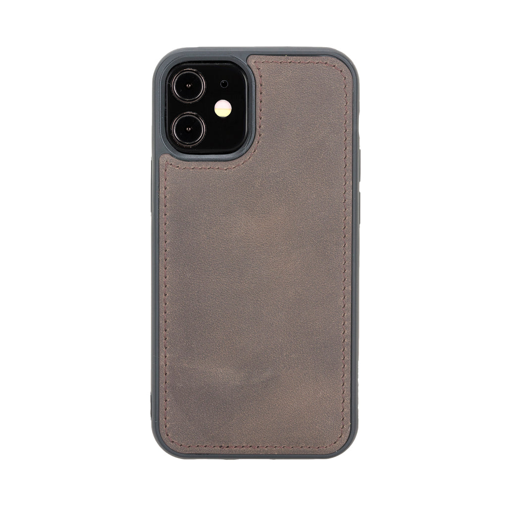 iPhone 12 Mocha Leather Detachable Dual 2-in-1 Wallet Case with Card Holder and MagSafe - Hardiston - 7