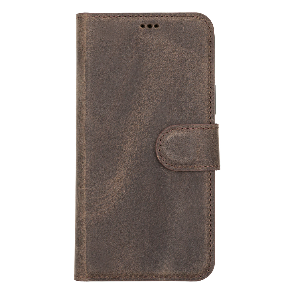 iPhone 12 Mocha Leather Detachable 2-in-1 Wallet Case with Card Holder and MagSafe - Hardiston - 2