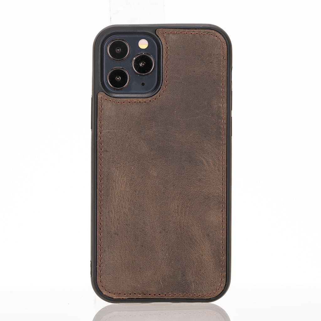 iPhone 12 Mocha Leather Detachable 2-in-1 Wallet Case with Card Holder and MagSafe - Hardiston - 5
