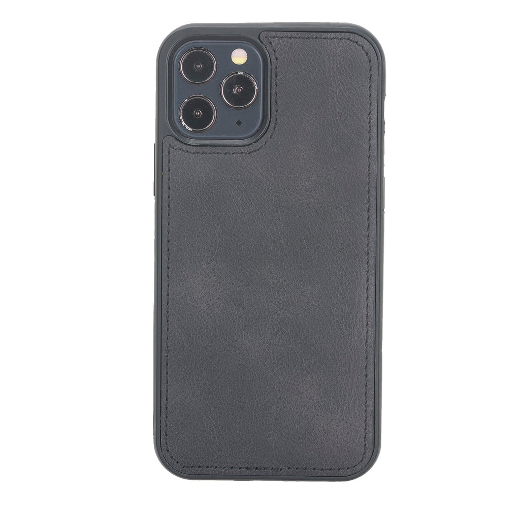 iPhone 12 Pro Black Leather Detachable Dual 2-in-1 Wallet Case with Card Holder and MagSafe - Hardiston - 7