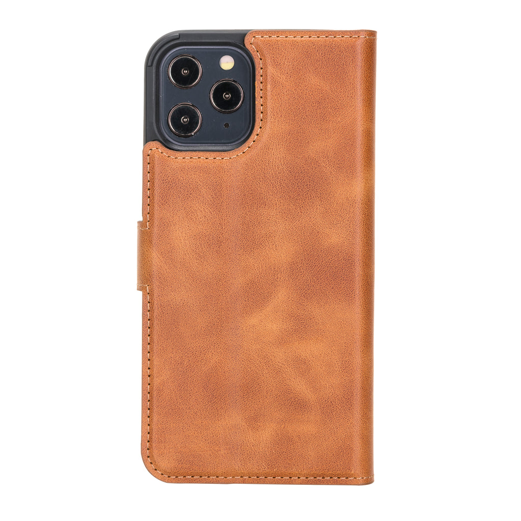 iPhone 12 Pro Max Amber Leather Detachable 2-in-1 Wallet Case with Card Holder and MagSafe - Hardiston - 4