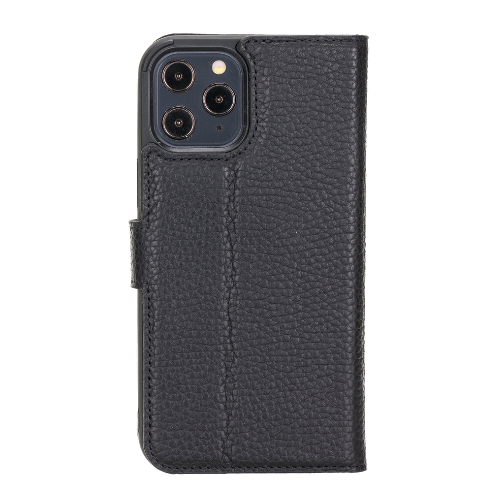 iPhone 12 Pro Max Black Leather Detachable 2-in-1 Wallet Case with Card Holder and MagSafe - Hardiston - 4