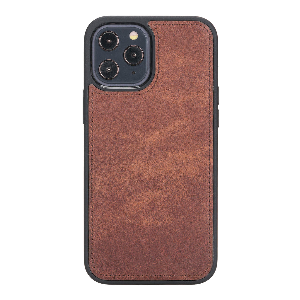 iPhone 12 Pro Max Brown Leather Detachable Dual 2-in-1 Wallet Case with Card Holder and MagSafe - Hardiston - 6