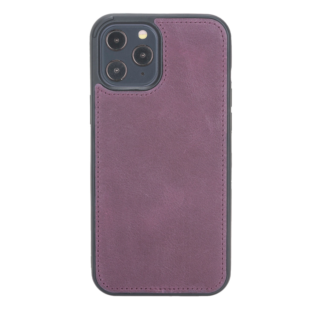 iPhone 12 Pro Max Purple Leather Detachable Dual 2-in-1 Wallet Case with Card Holder and MagSafe - Hardiston - 7