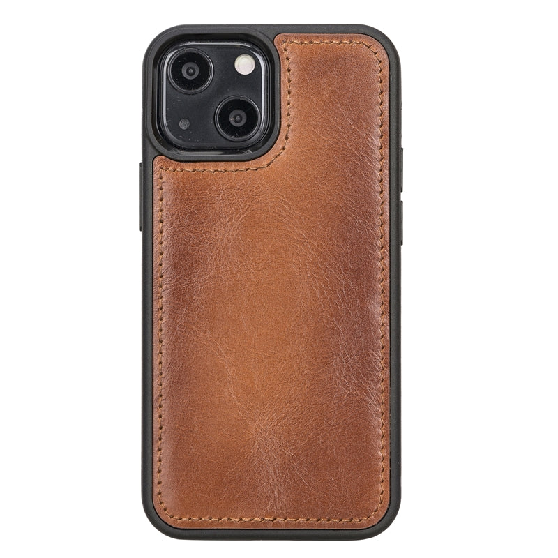 iPhone 13 Mini Russet Leather Snap-On Case with MagSafe - Hardiston - 1