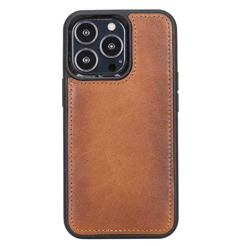 iPhone 13 Pro Russet Leather Snap-On Case with MagSafe - Hardiston - 1