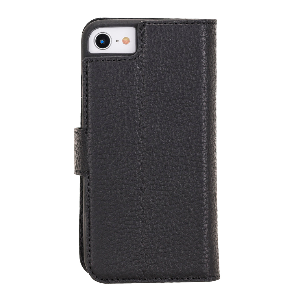 iPhone SE / 8 / 7 Black Leather Detachable 2-in-1 Wallet Case with Card Holder - Hardiston - 5