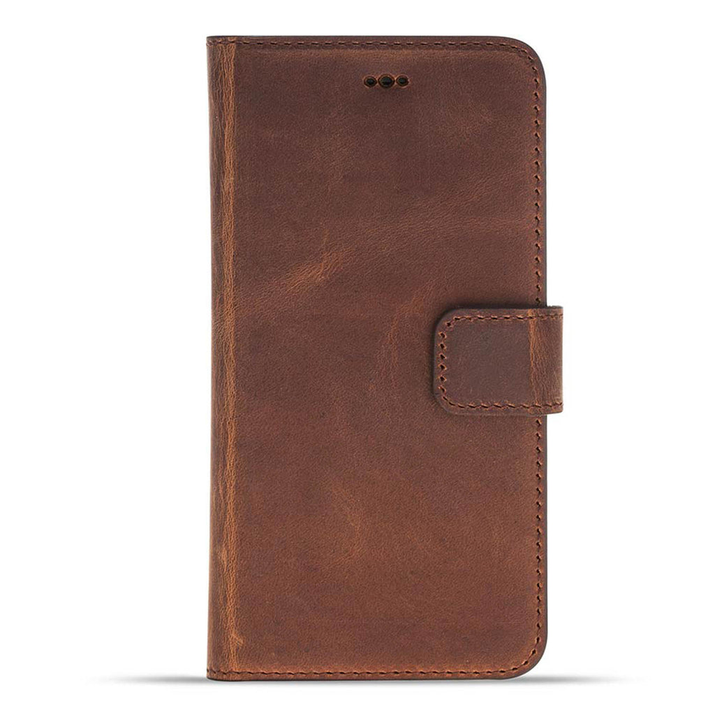 iPhone SE / 8 / 7 Brown Leather Detachable 2-in-1 Wallet Case with Card Holder - Hardiston - 4