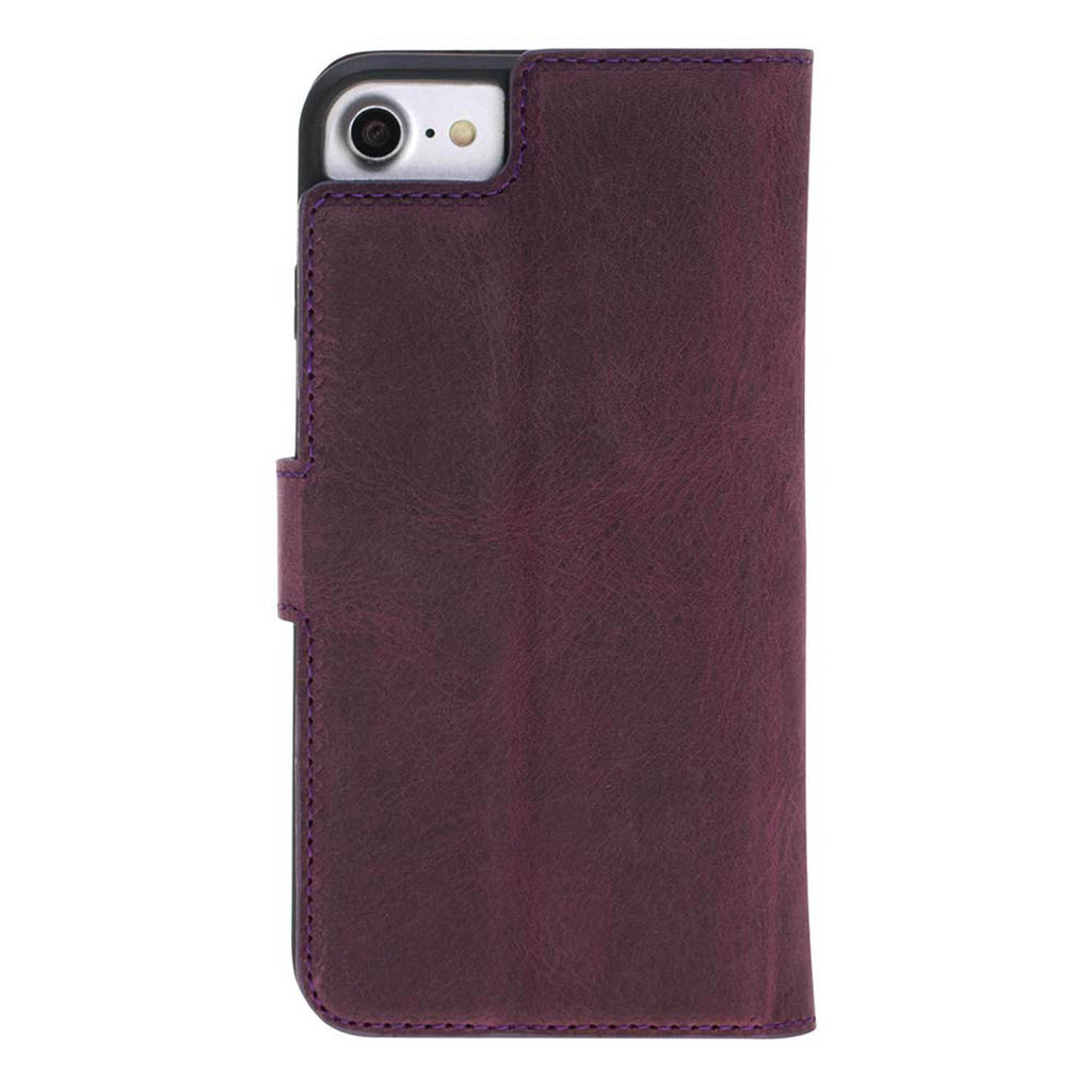 iPhone SE / 8 / 7 Purple Leather Detachable 2-in-1 Wallet Case with Card Holder - Hardiston - 5
