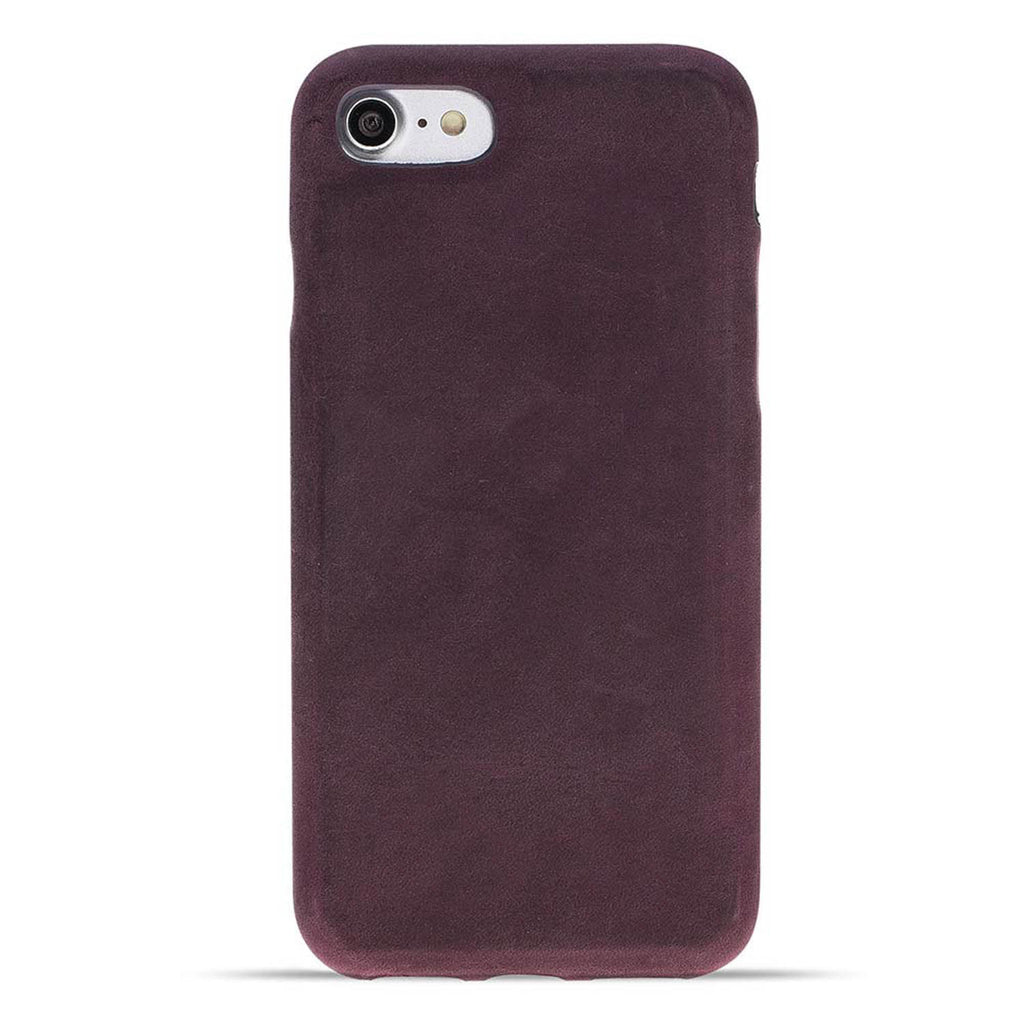 iPhone SE / 8 / 7 Purple Leather Snap-On Case - Hardiston - 1