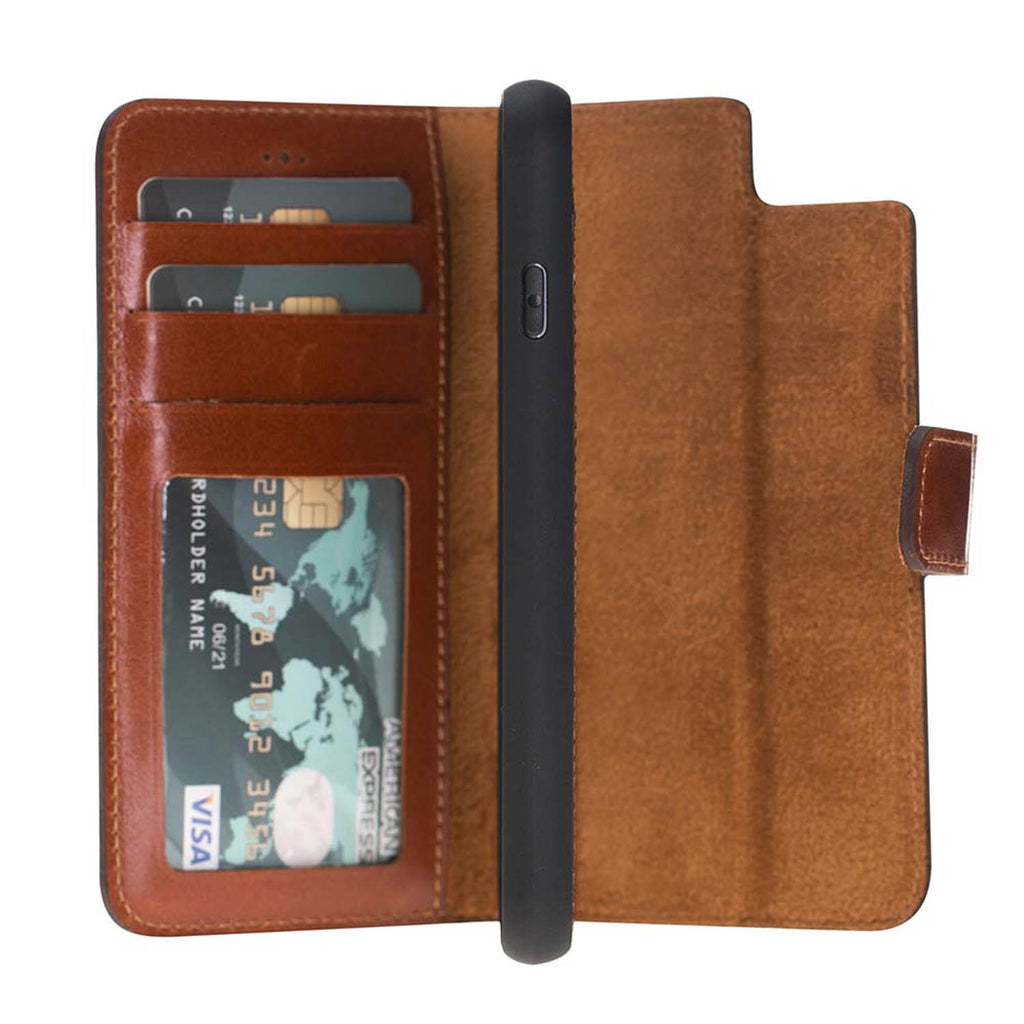 iPhone SE / 8 / 7 Russet Leather Detachable 2-in-1 Wallet Case with Card Holder - Hardiston - 8