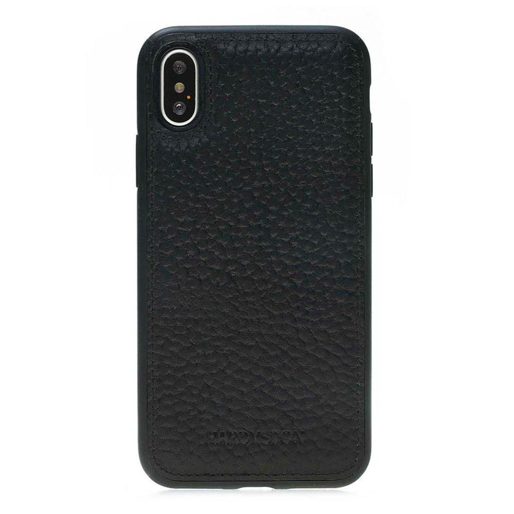 iPhone X / XS Black Leather Snap-On Flex Case - Hardiston - 7