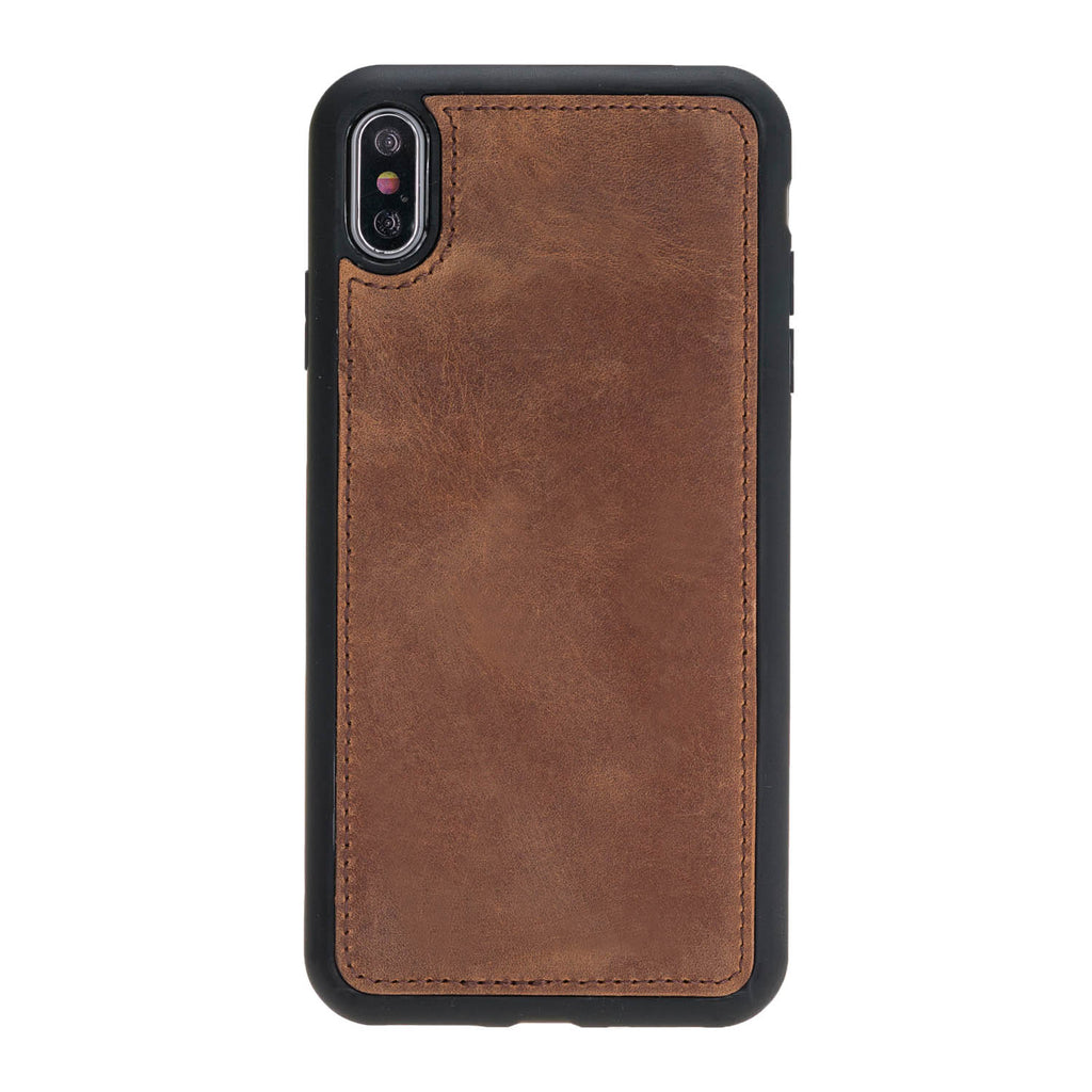iPhone X/XS Brown Leather Detachable 2-in-1 Wallet Case with Card Holder - Hardiston - 6