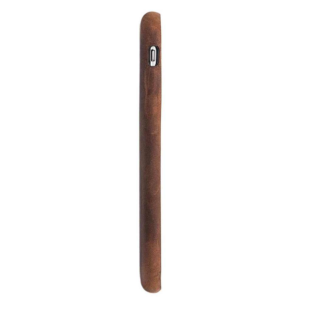 iPhone X / XS Brown Leather Snap-On Case - Hardiston - 5