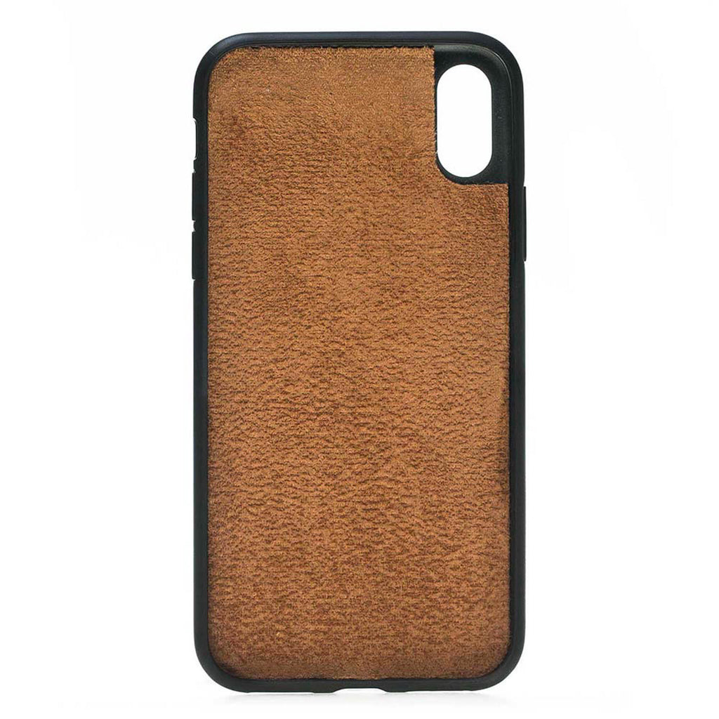 iPhone X / XS Brown Leather Snap-On Flex Case - Hardiston - 3