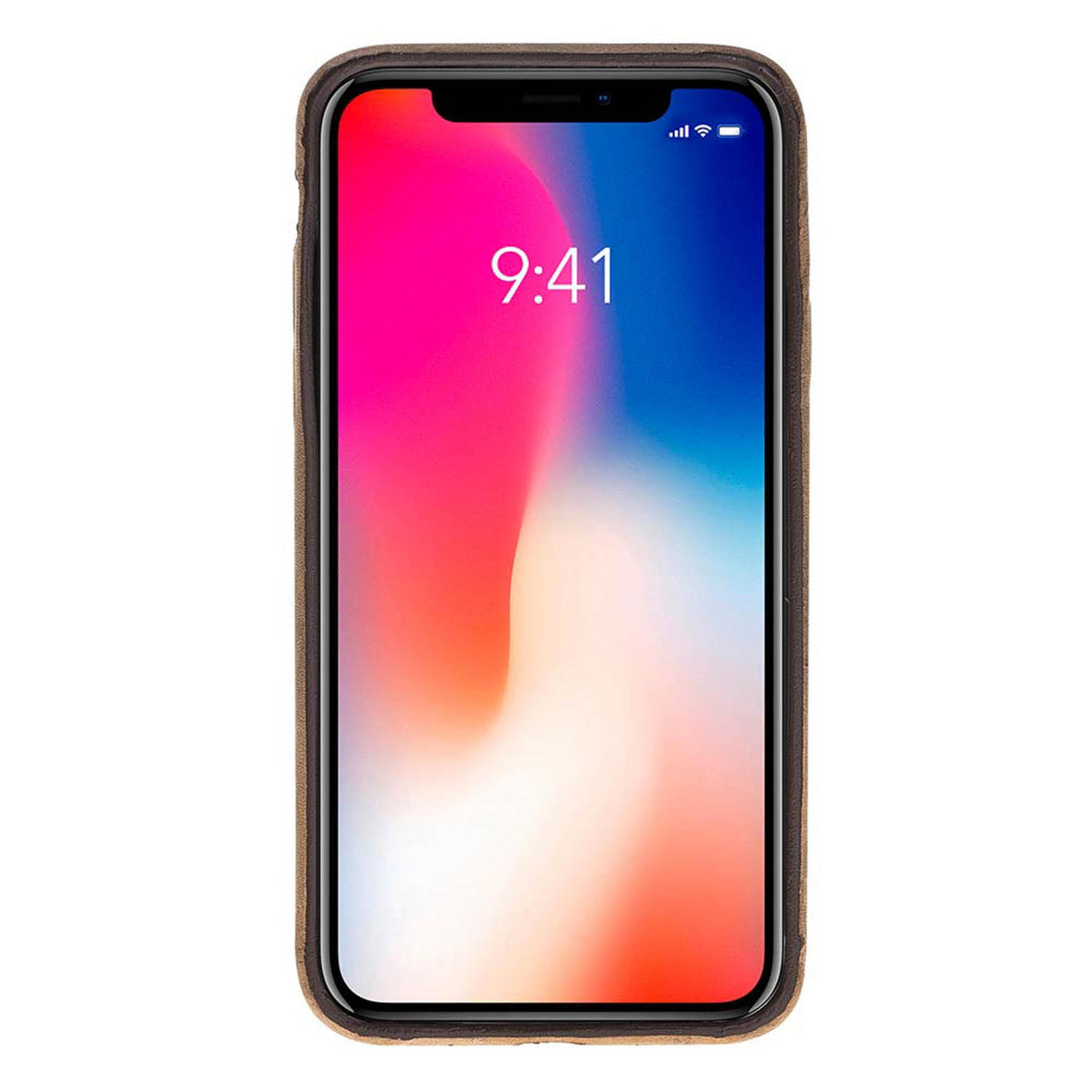 iPhone X / XS Camel Leather Snap-On Case - Hardiston - 2