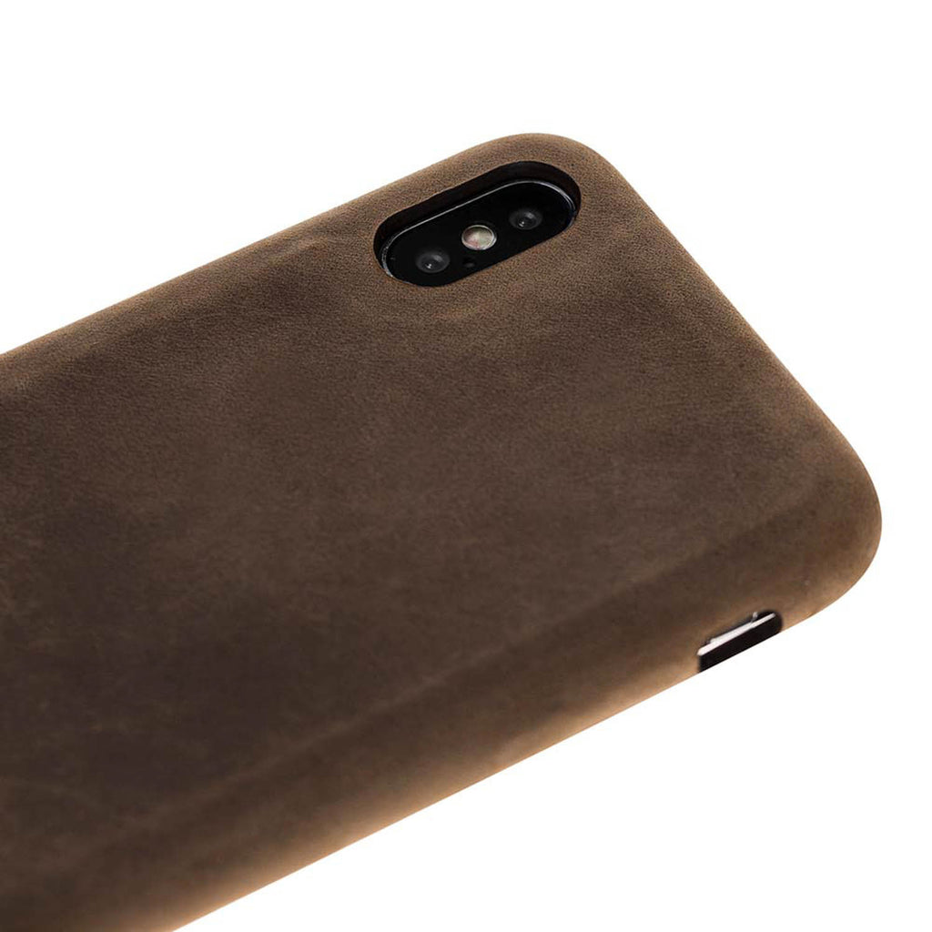 iPhone X / XS Camel Leather Snap-On Case - Hardiston - 7