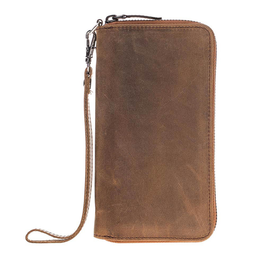 iPhone X / XS Camel Leather 2-in-1 Wallet Purse with Card Holder - Hardiston - 2