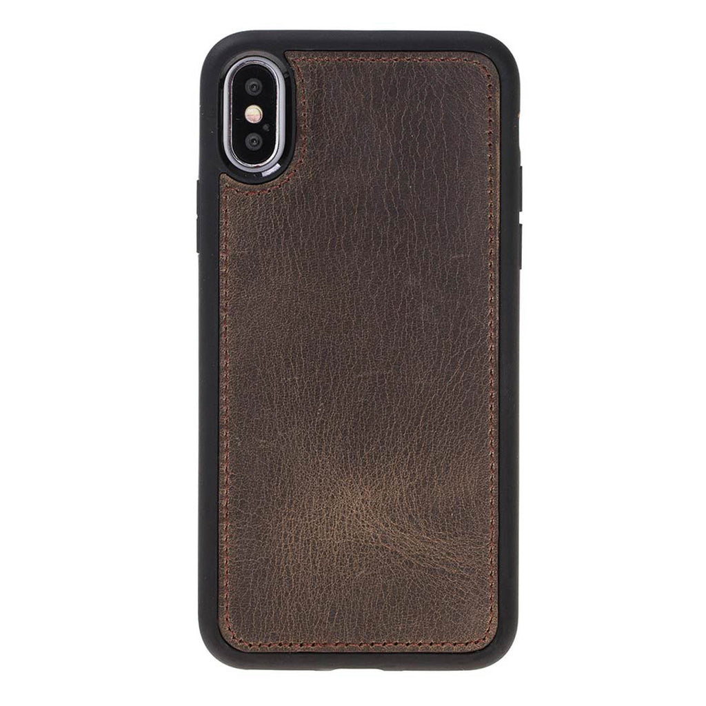 iPhone X/XS Mocha Leather Detachable 2-in-1 Wallet Case with Card Holder - Hardiston - 6