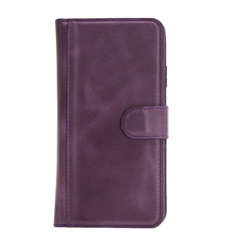 iPhone X / XS Purple Leather Detachable Dual 2-in-1 Wallet Case with Card Holder - Hardiston - 5