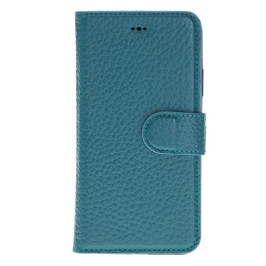 iPhone X/XS Turquoise Leather Detachable 2-in-1 Wallet Case with Card Holder - Hardiston - 4