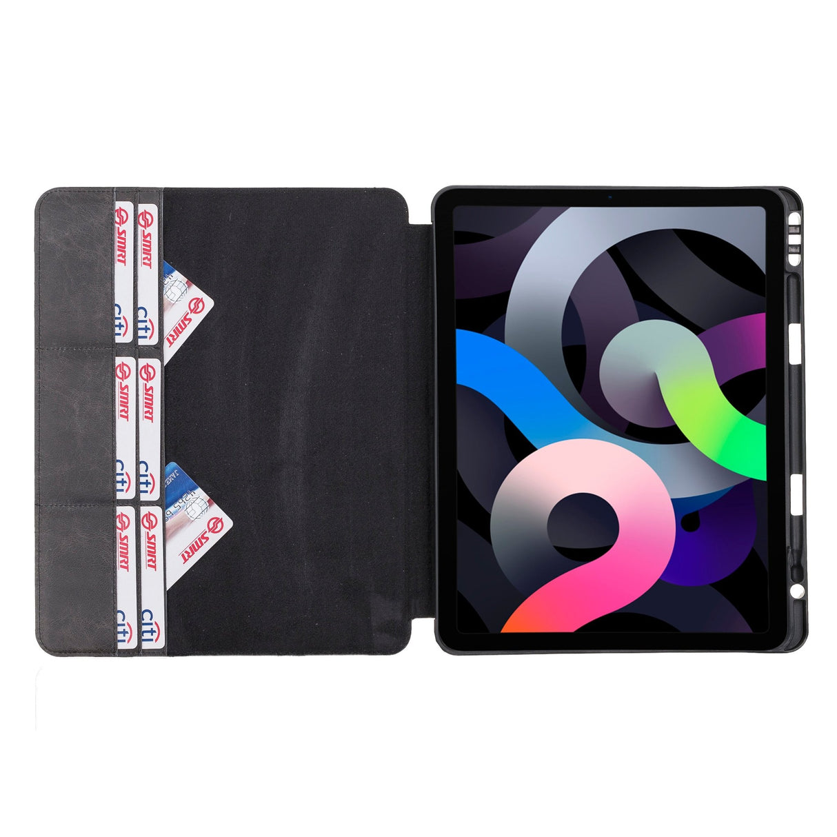 iPad Black Leather Wallet Case by Hardiston - premium iPad Cases