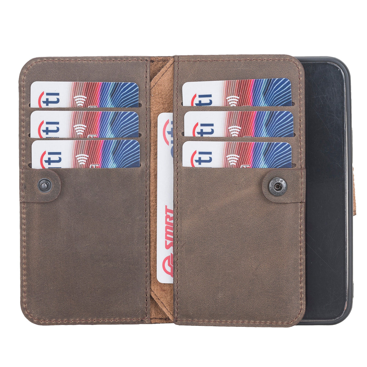 iPhone 12 Mini Leather Dual Wallet Case by Hardiston - premium iPhone 12 Cases