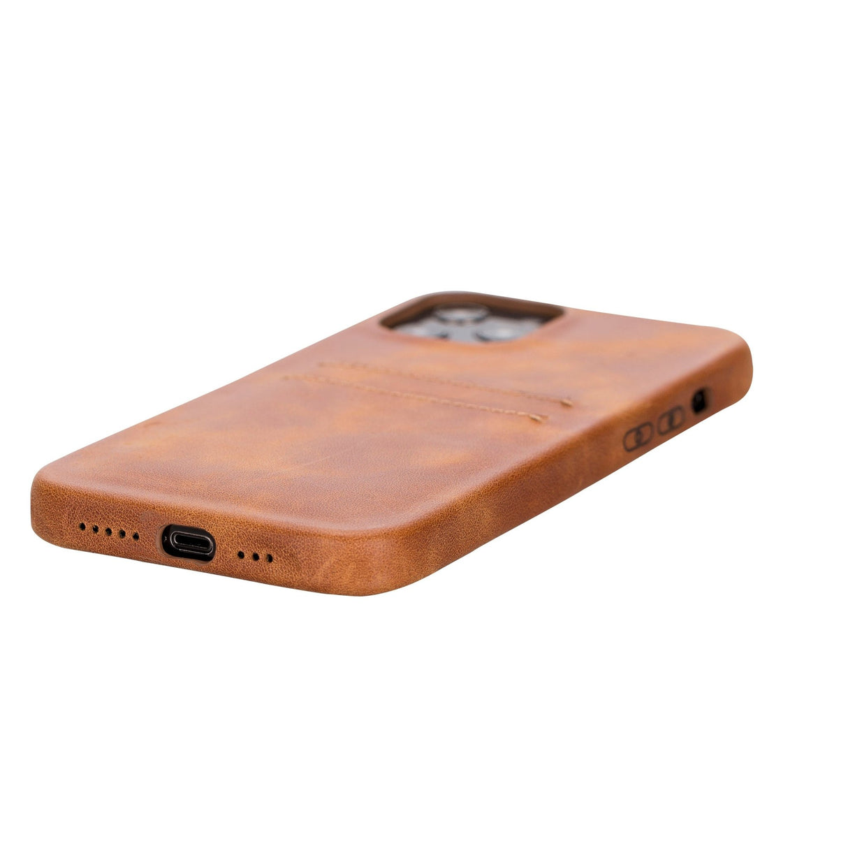 iPhone 12 Pro Max Snap - on Full Cover Leather Case with Credit Card Slots by Hardiston - premium iPhone 12 Cases
