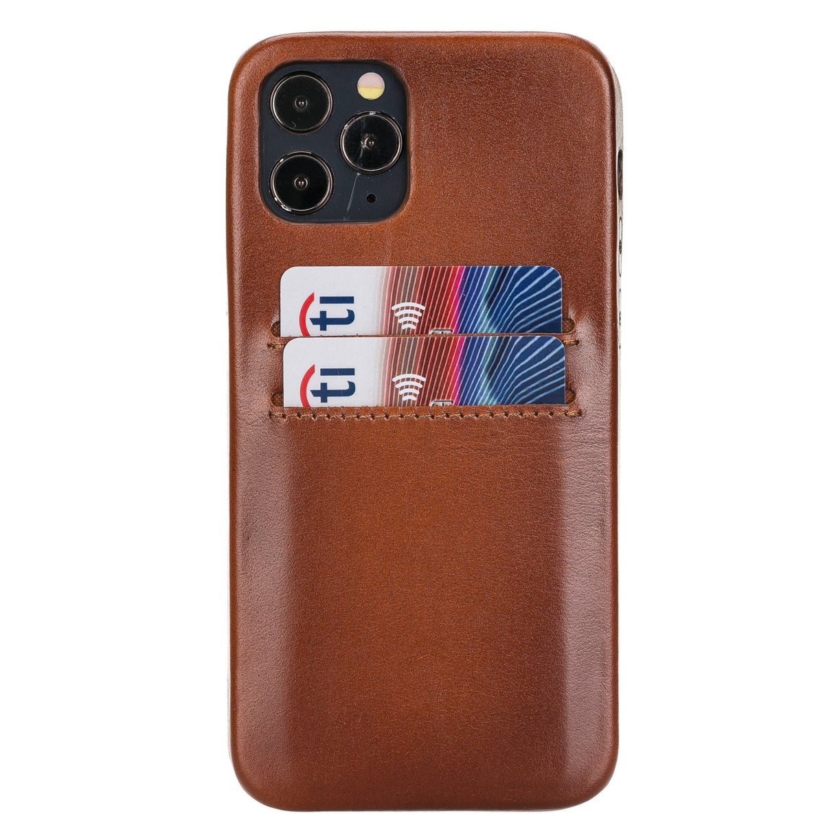 iPhone 12 Pro Snap - on Full Cover Leather Case with Credit Card Slots by Hardiston - premium iPhone 12 Cases