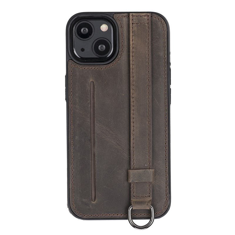 iPhone 13 Snap - on Leather Grip Case by Hardiston - premium iPhone 13 Cases