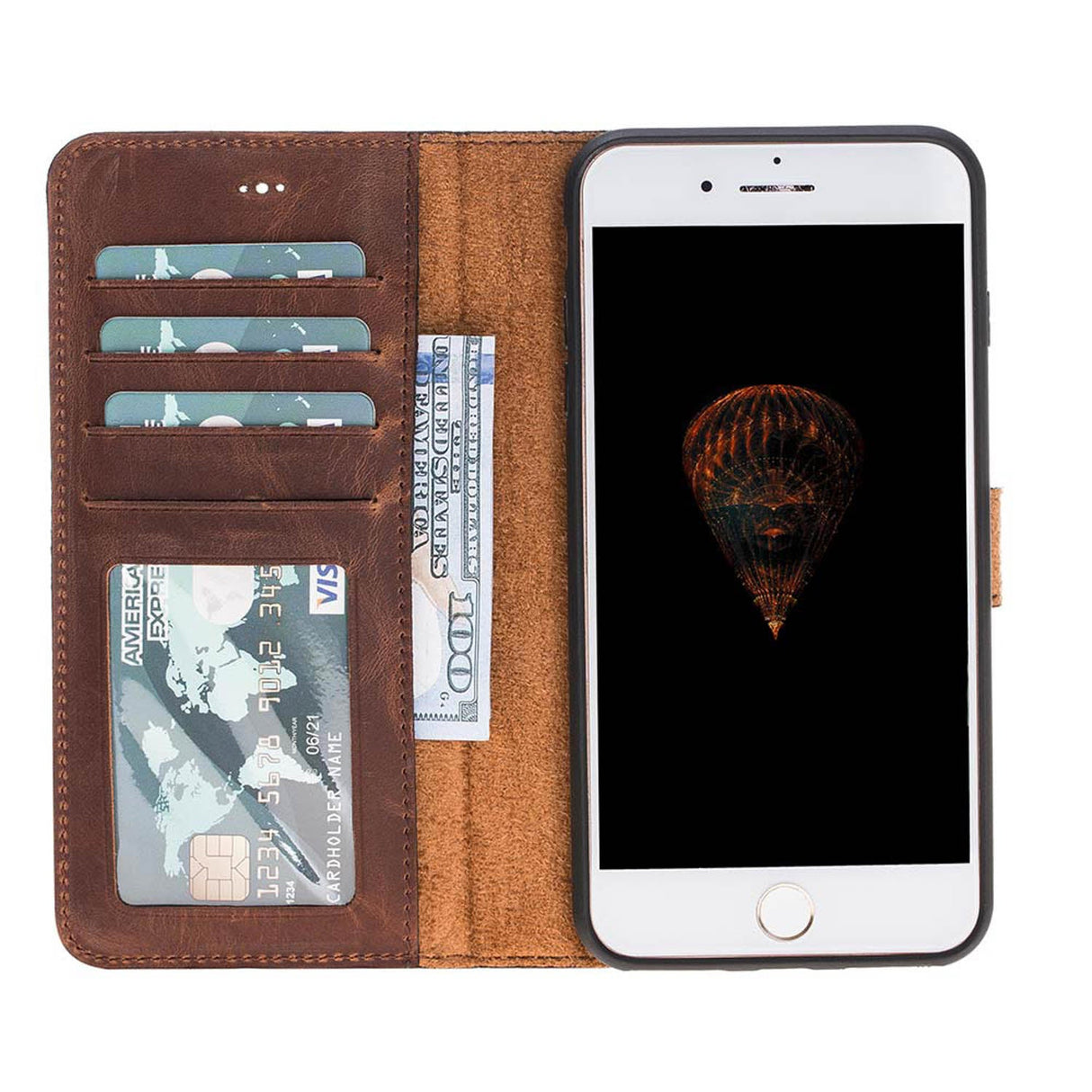 iPhone 8 Plus / iPhone 7 Plus Magnetic Detachable Leather Wallet Case by Hardiston - premium iPhone 7 - 8 - SE Cases