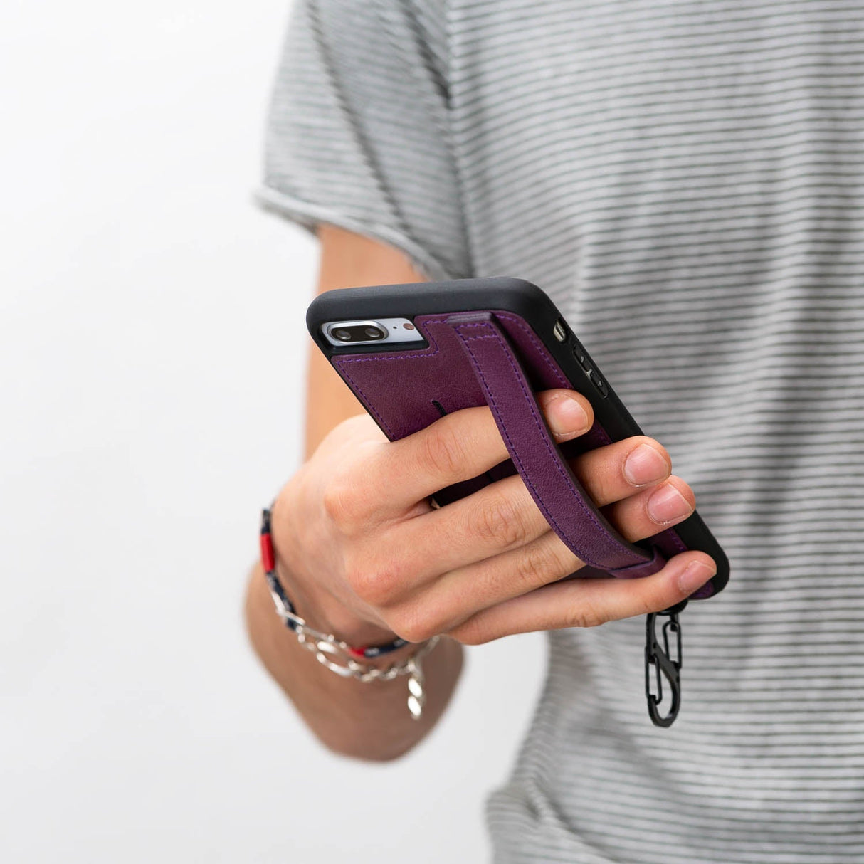 iPhone 8 Plus / iPhone 7 Plus Snap - on Leather Grip Case by Hardiston - premium iPhone 7 - 8 - SE Cases