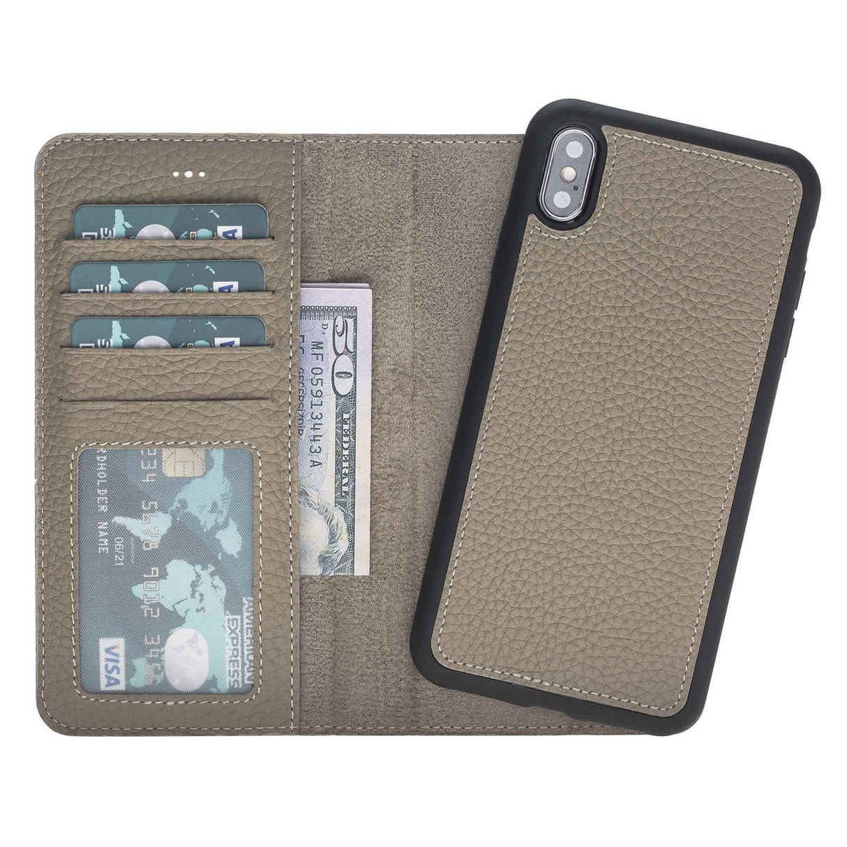 iPhone XS Max Leather Wallet Case by Hardiston - premium iPhone 10 (X) Cases