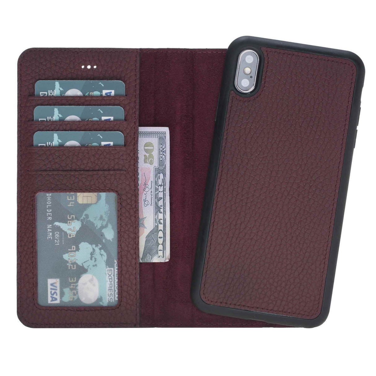iPhone XS Max Leather Wallet Case by Hardiston - premium iPhone 10 (X) Cases