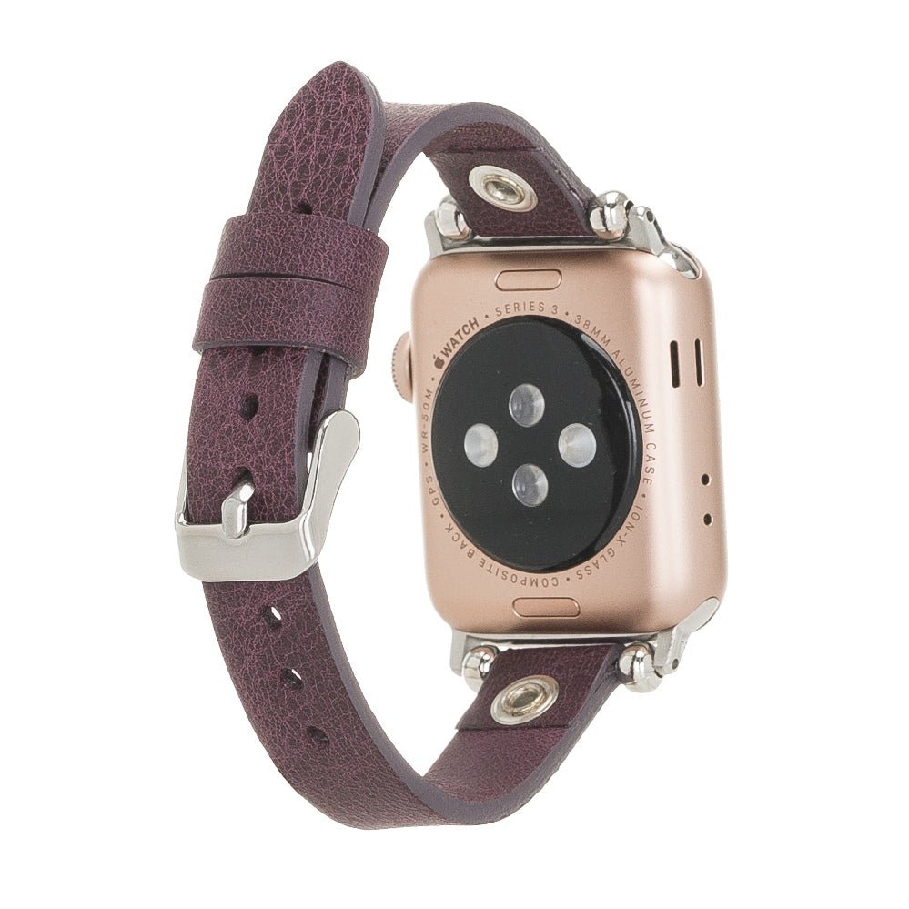 Slim Beady Leather Band for Apple Watch by Hardiston - premium Watch Bands - Apple