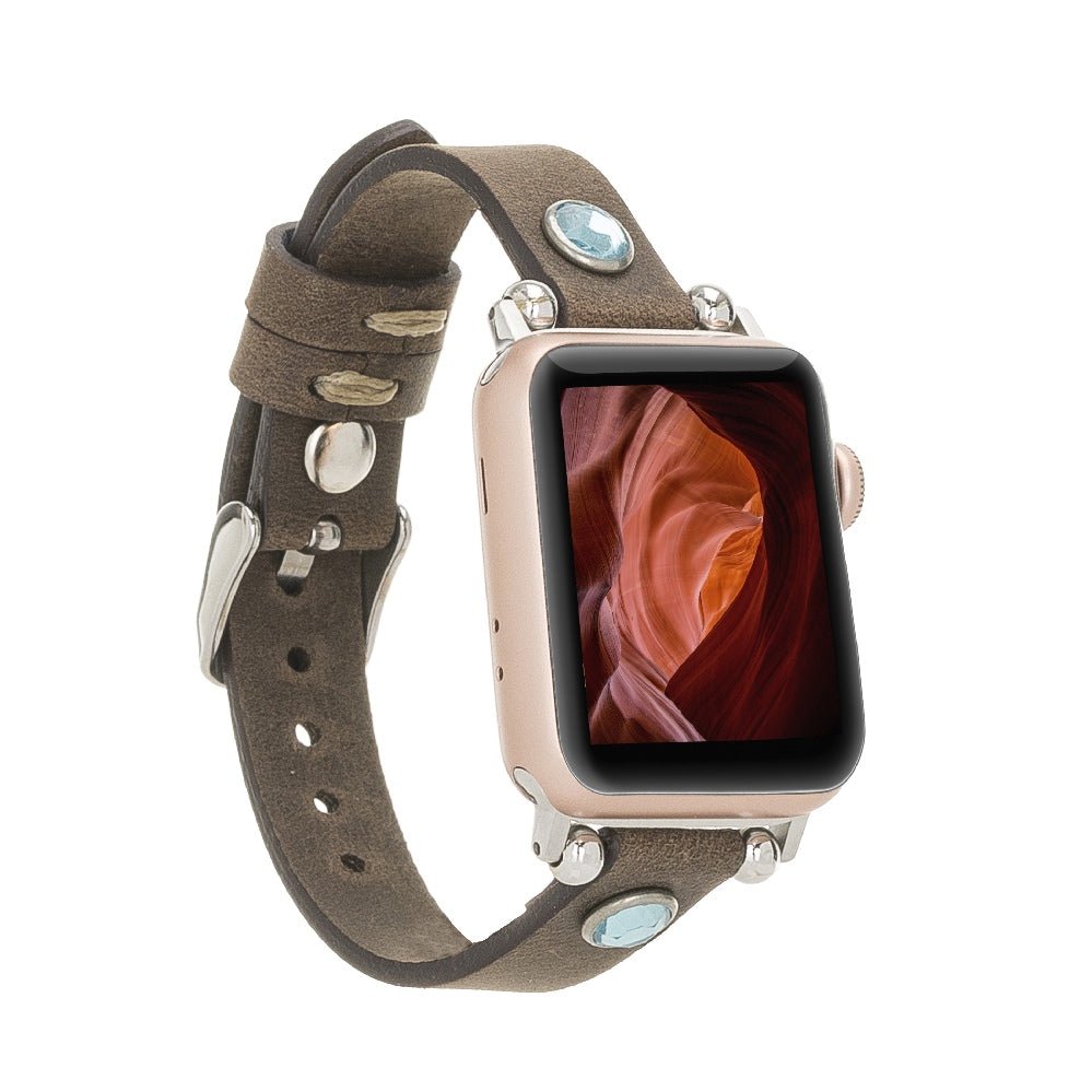 Slim Beady Leather Band for Apple Watch by Hardiston - premium Watch Bands - Apple