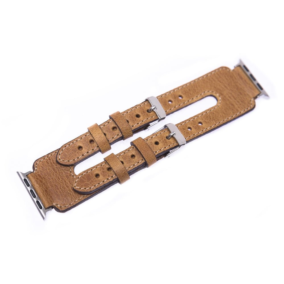Twin Strap Leather Band for Apple Watch by Hardiston - premium Watch Bands - Apple