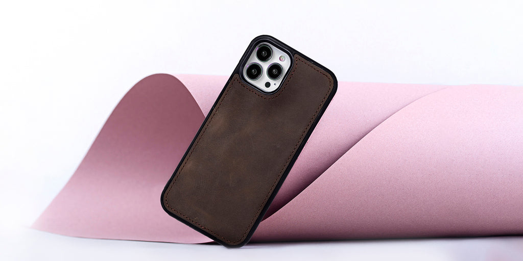 Leather Dual Phone Case, Leather Double iPhone Case, Case Holds Two Ph –  Halcy WORLD